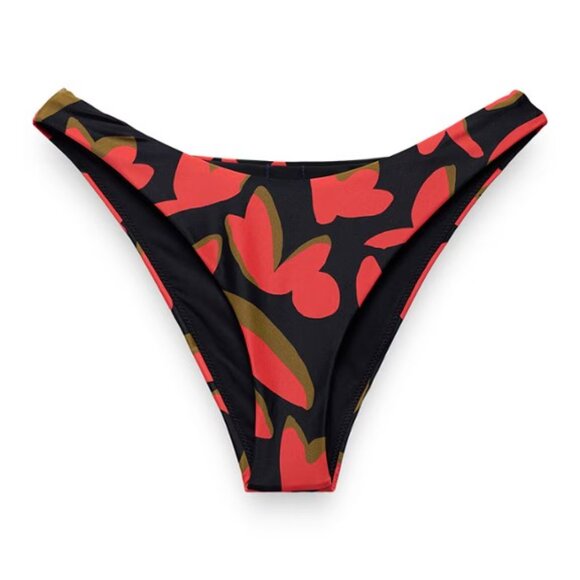 prAna Lahari Classic Swim Bottom Size M | NWT | Rose Fire Indo Disco | UPF 50+ - Picture 1 of 5